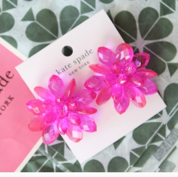 kate spade Jewelry Nwt Kate Spade Full Flourish Pink Earrings